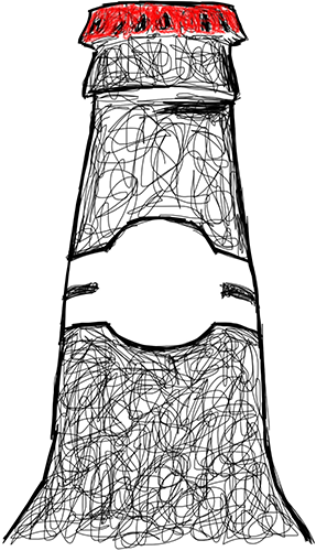 Croquis collerette de bière