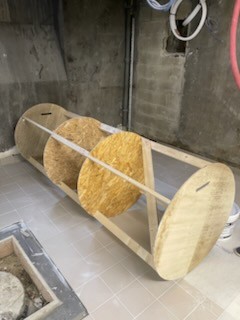 Gabarit en bois pour tester l'emplacement