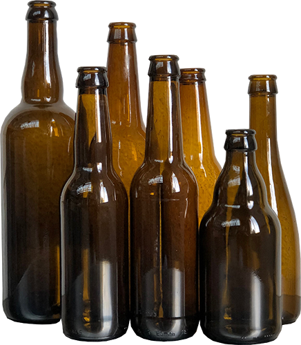 Bouteilles de bières différents formats
